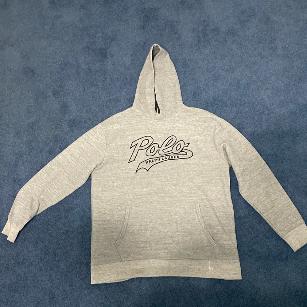 New Polo Tall Large hoodie grey